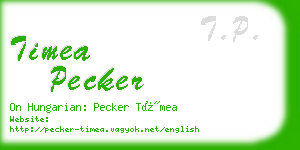 timea pecker business card